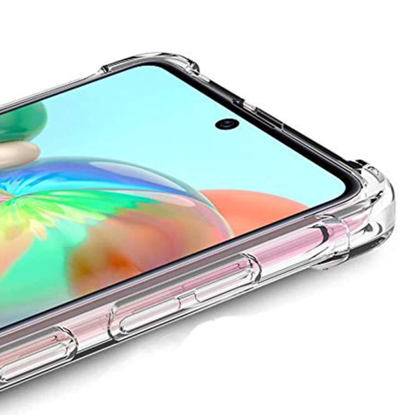 Samsung Galaxy A71 - Beskyttelsescover med kortholder Transparent/Genomskinlig