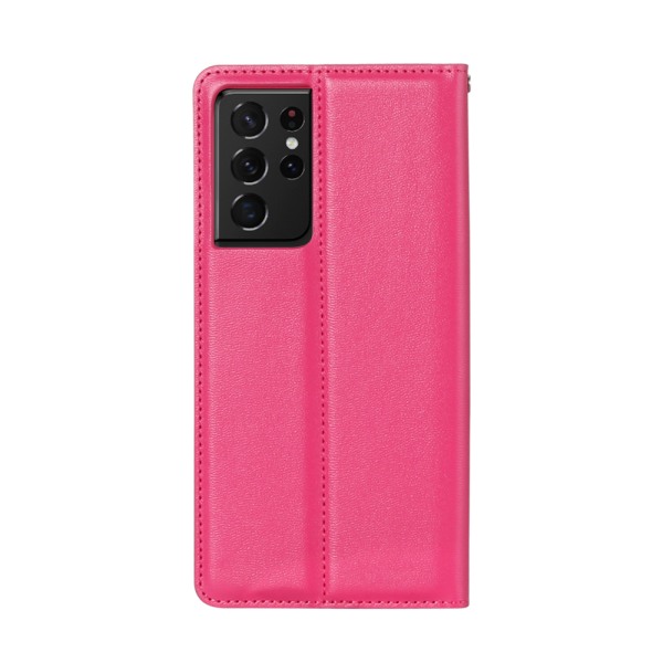 Samsung Galaxy S24 Ultra - Stilfuldt pung etui med 3 kortpladser Pink