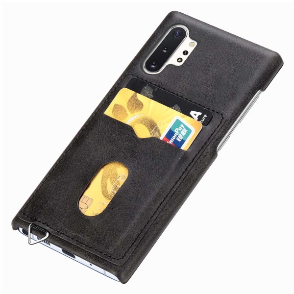 Praktisk cover med kortholder - Samsung Galaxy Note10+ Ljusbrun