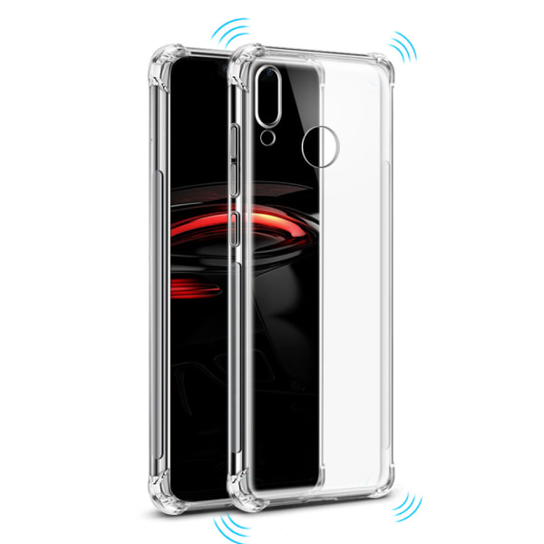 Huawei Y6 2019 - Iskunkestävä silikonikuori Transparent/Genomskinlig
