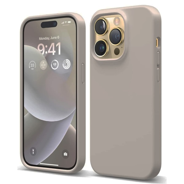 Iskunkestävä silikonikuori - iPhone 14 Pro Max Svart
