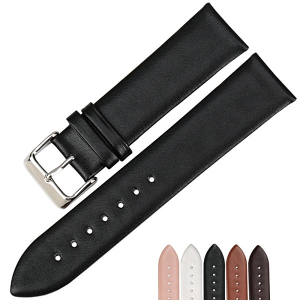 Klassiskt och Bekvämt Klockarmband (PU-Läder) Mörkbrun 14mm