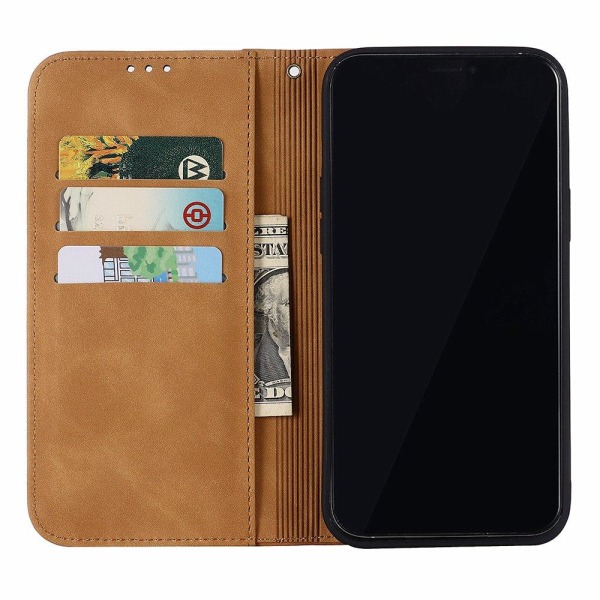 Professionellt Smidigt Plånboksfodral FLOVEME - iPhone 12 Mini Mörkbrun