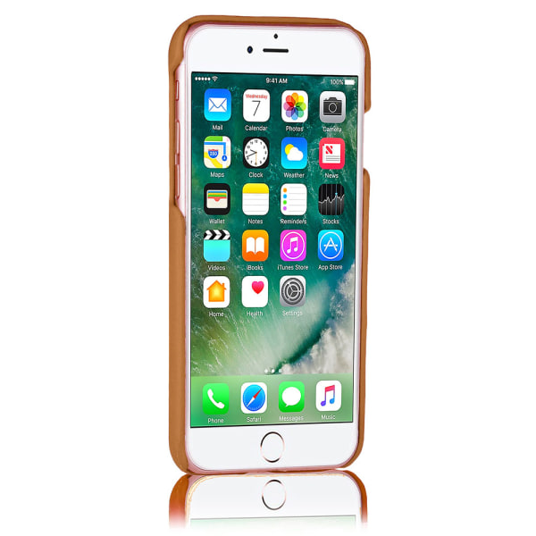 iPhone 8 - Skal med Korthållare (LEMAN) Rosaröd