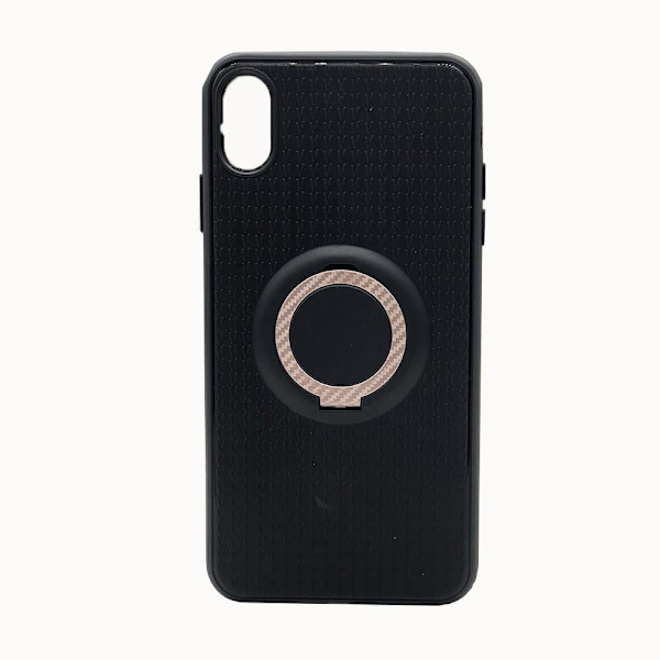 Praktiskt Skyddsskal med Ringhållare för iPhone XS Max Rosaröd