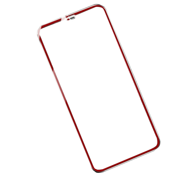 iPhone 11 Pro Max skærmbeskytter 3D aluminiumsramme 10-PACK Röd