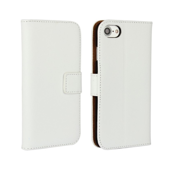 Stilrent Praktiskt VINTAGE Plånboksfodral i läder iPhone 7 PLUS Blå
