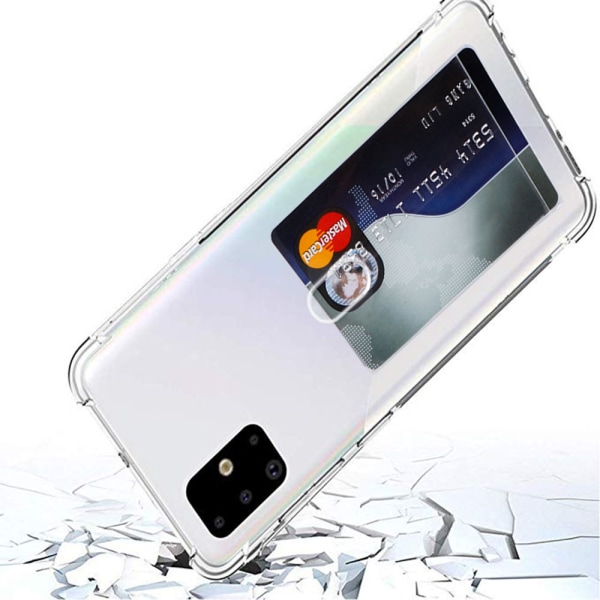 Samsung Galaxy A51 - Beskyttende deksel med kortholder Transparent
