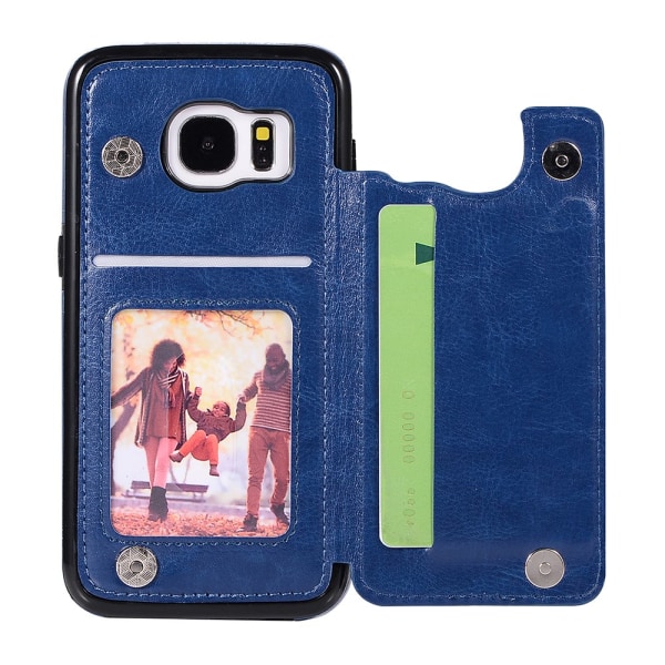 Stilig lommebokdeksel (M-Safe) til Samsung Galaxy S7 Brun