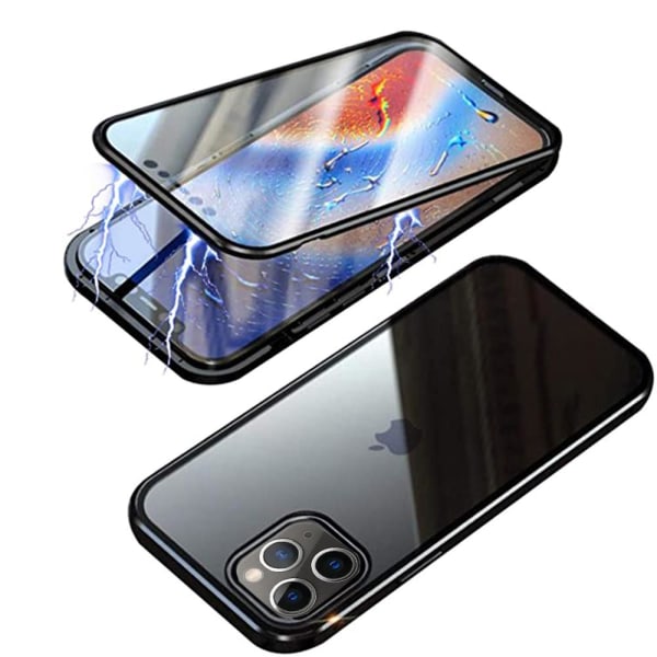 Ainutlaatuinen magneettinen kaksoissuoja (FLOVEME) - iPhone 12 Pro Svart