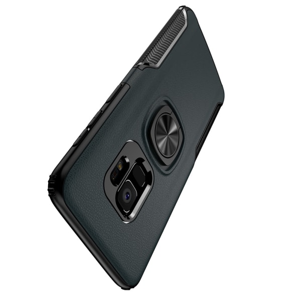 Eksklusivt cover med støtteben (LEMAN) - Samsung Galaxy S9 Plus Marinblå
