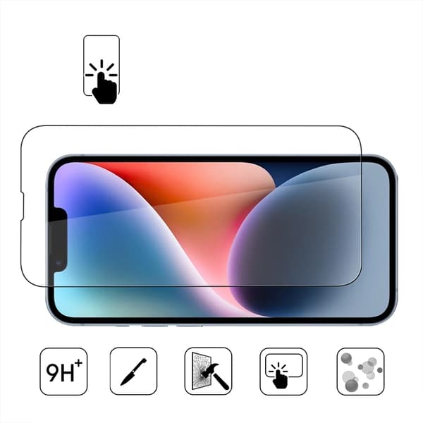 iPhone 16E  Enkel montering, 2-pack Transparent