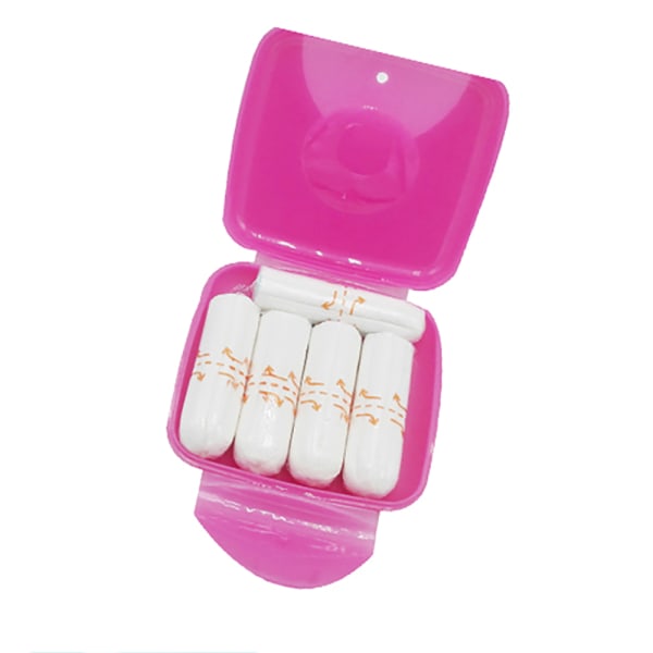 Praktisk Mini Multifunktionell Tampong Fodral Rosa