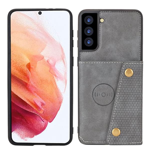 Designskal med Kortfack - Samsung Galaxy S22 Mörkblå