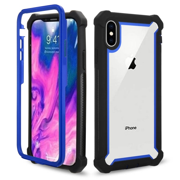 iPhone X/XS - Tehokas iskunkestävä kotelo Blå