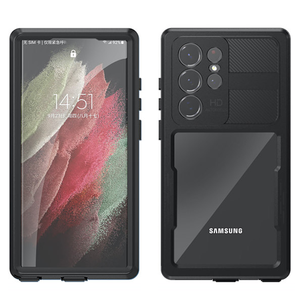 Samsung Galaxy S23 Ultra - Skyddande Vattentätt IP68 Skal Blå