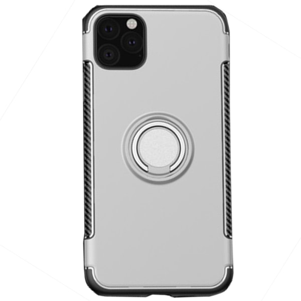 Smidigt Skal med Ringhållare (FLOVEME) - iPhone 11 Pro Silver