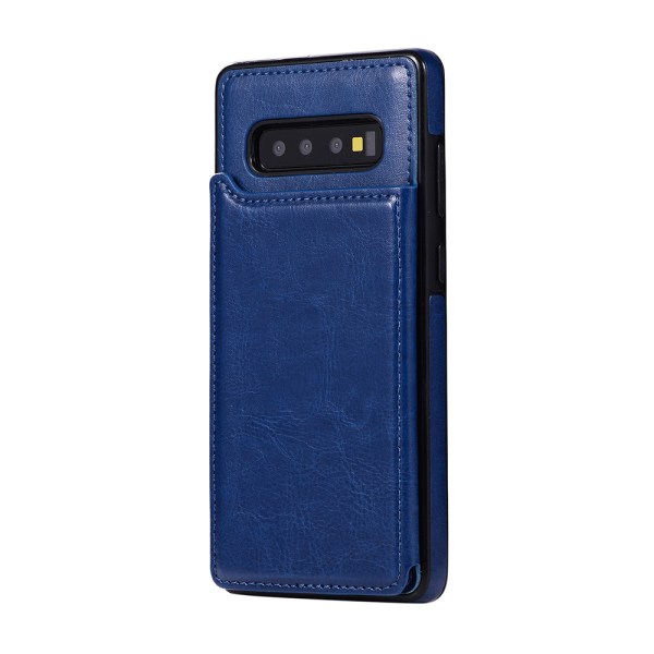 Käytännöllinen Nkobee-kotelo korttilokerolla - Samsung Galaxy S10 Marinblå