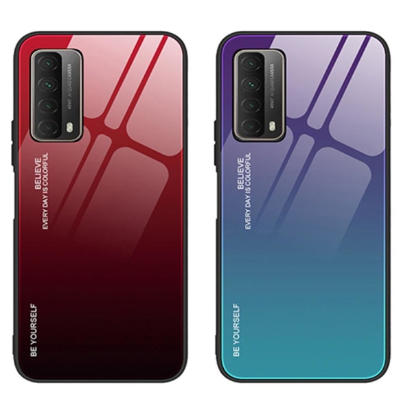 Ainutlaatuinen Nkobee suojakuori - Huawei P Smart 2021 Blå/Rosa