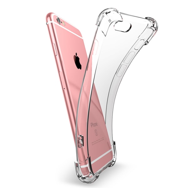 iPhone 6/6S PLUS - fleksibelt beskyttelsesdeksel med kortrom (FLOVEME) Transparent/Genomskinlig