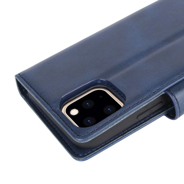 Tyylikäs joustava lompakkokotelo, kaksitoiminen - iPhone 11 Blå