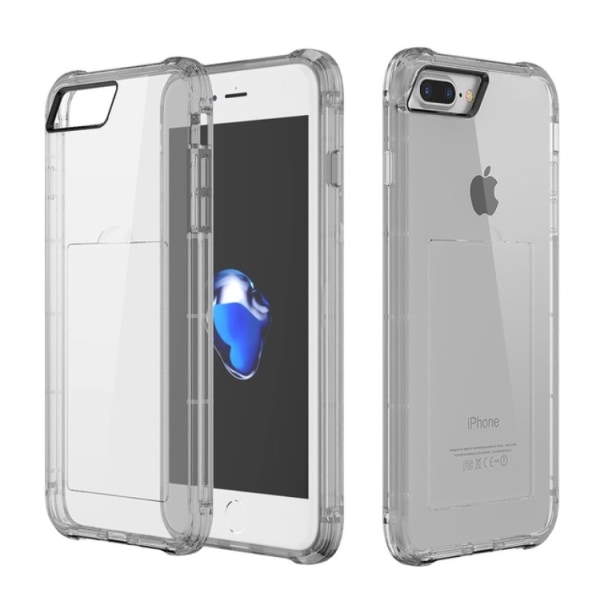 Käytännöllinen silikonikuori erittäin paksuilla kulmilla iPhone 7:lle Blå