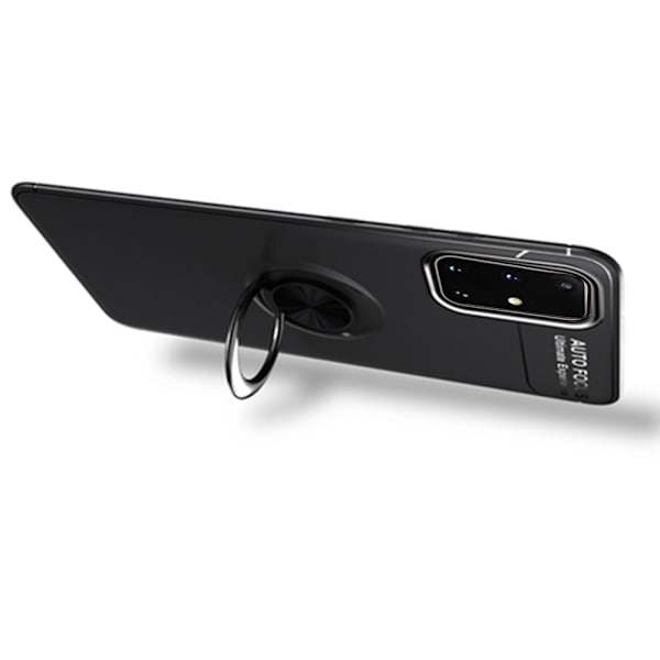 Smidigt Skal med Ringhållare - Samsung Galaxy A71 Svart