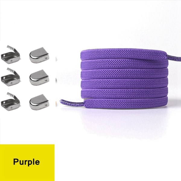 Slidfaste elastiske snørebånd (mange farver) Brun