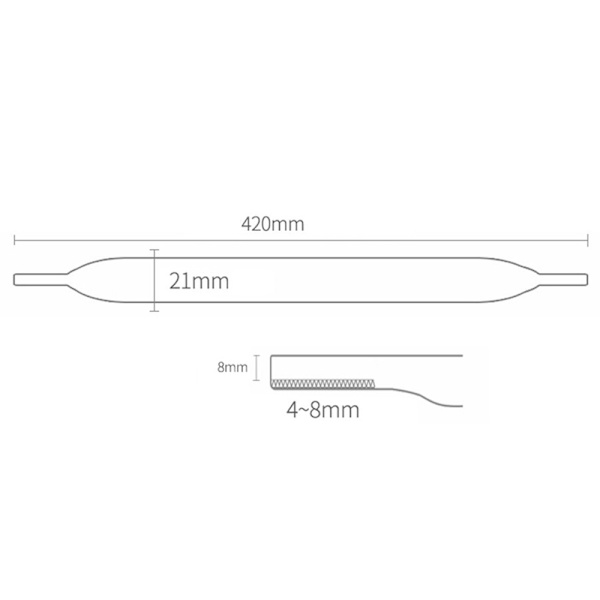 Praktisk Brille/Solbrille Snøre Svart