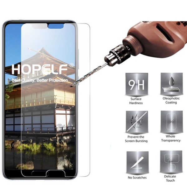 Huawei P20 Pro 4-PACK skjermbeskytter 9H 0,3 mm HD-Clear Transparent/Genomskinlig