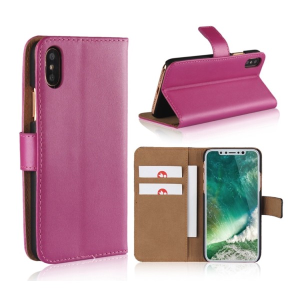 Suojakuori iPhoneX LEATHERille Vit