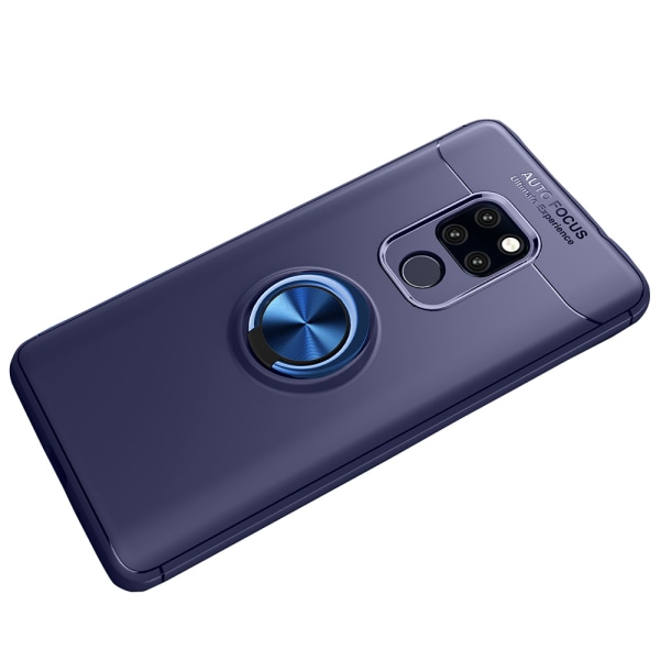 Robust beskyttelsescover med ringholder til Huawei Mate 20 Pro Blå/Blå