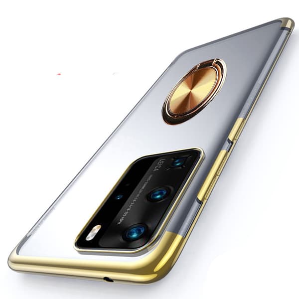 Skal med Ringhållare - Huawei P40 Pro Silver