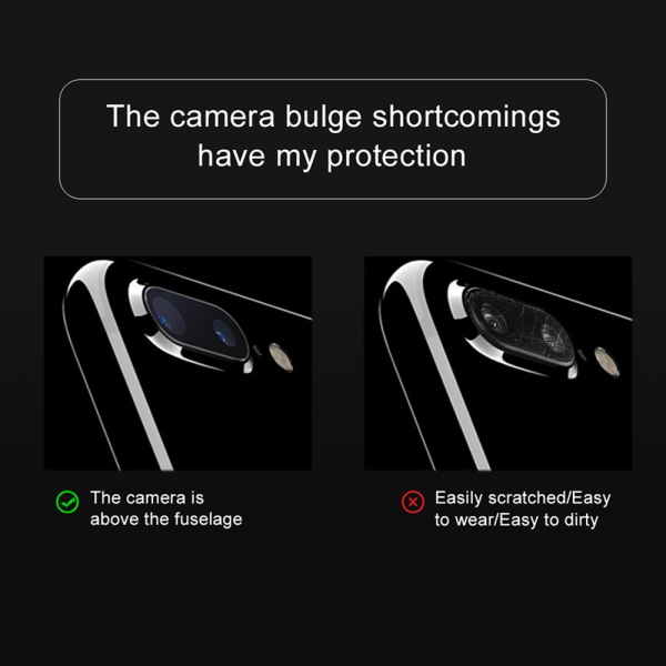 Skærmbeskytter + Kameralinsebeskytter HD 0,3 mm iPhone 8 Plus Transparent/Genomskinlig