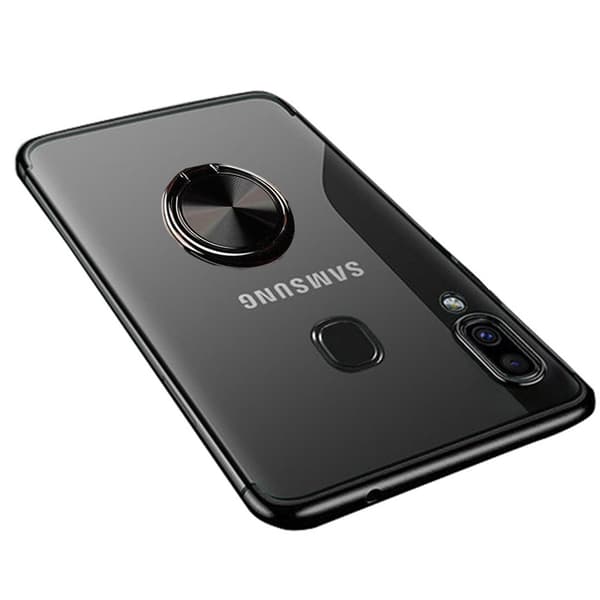 St�td�mpande Silikonskal Ringh�llare - Samsung Galaxy A40 Roséguld