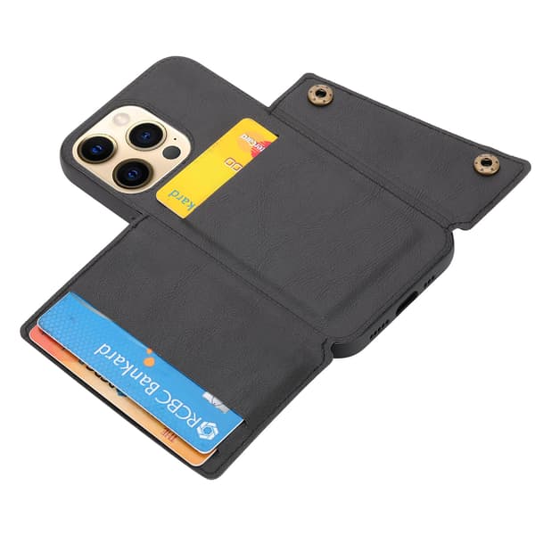 Glat cover med kortrum - iPhone 14 Pro Röd