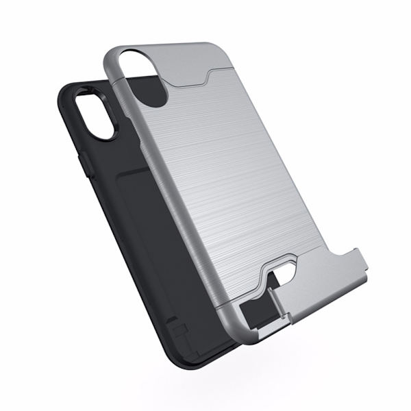 Skal med Kortfack - iPhone XS MAX Grön