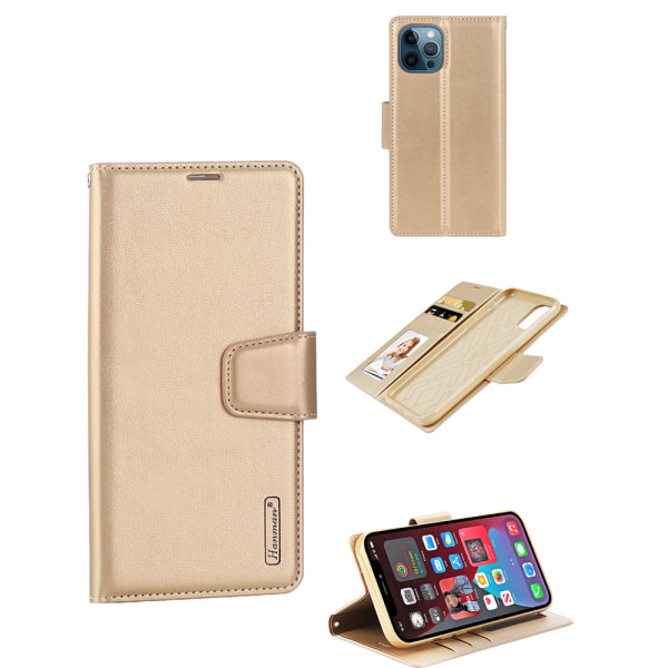 Stilig praktisk lommebokdeksel - iPhone 13 Pro Max Guld