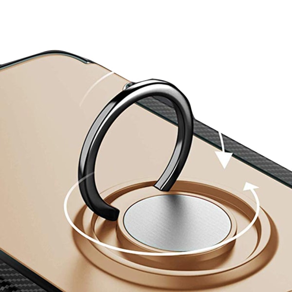 Huawei P30 - Elegant Smart Cover med Ring Holder Blå