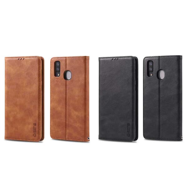 Kraftig AZNS Wallet Case - Samsung Galaxy A20E Svart