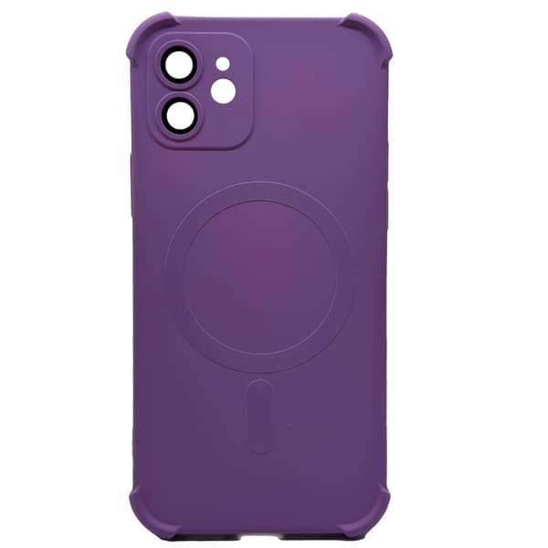 iPhone 12 -  Silikonskal med Magnetiskt Stötskydd Grå