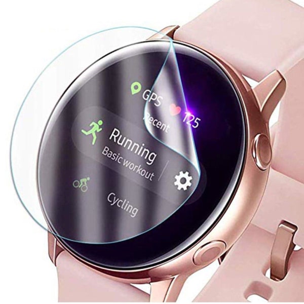Samsung Galaxy Watch Active2 myk skjermbeskytter PET 40/44mm R820/R Svart 40mm
