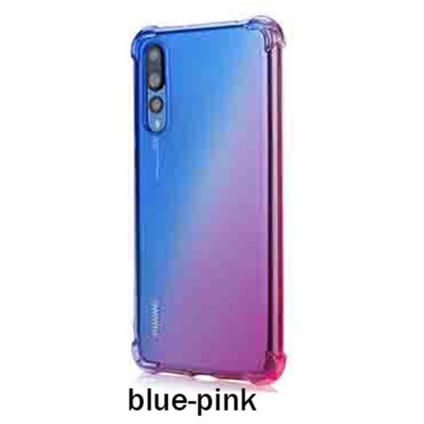 Gennemtænkt Air-Bag Silikone Cover - Huawei P20 Pro Blå/Rosa