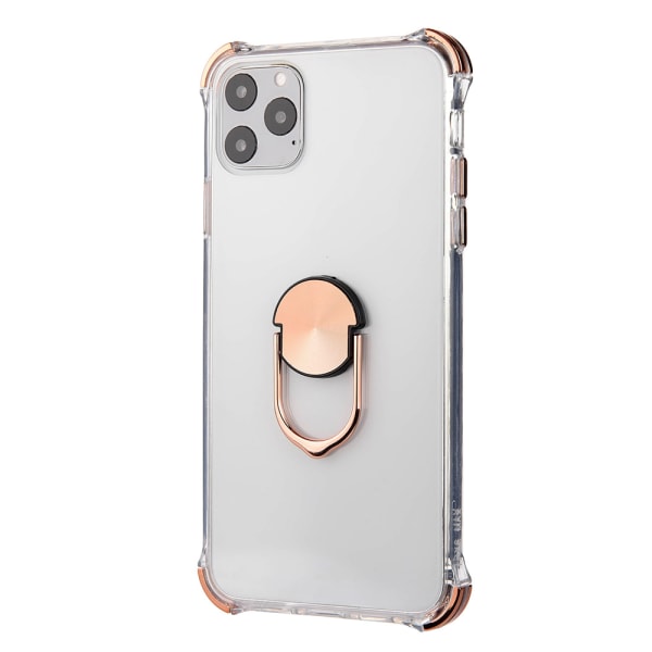 iPhone 11 Pro - Støtdempende deksel med ringholder Roséguld