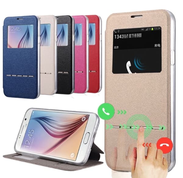 Etui med Smartfunktion - Samsung Galaxy J7 (Model 2017) Guld