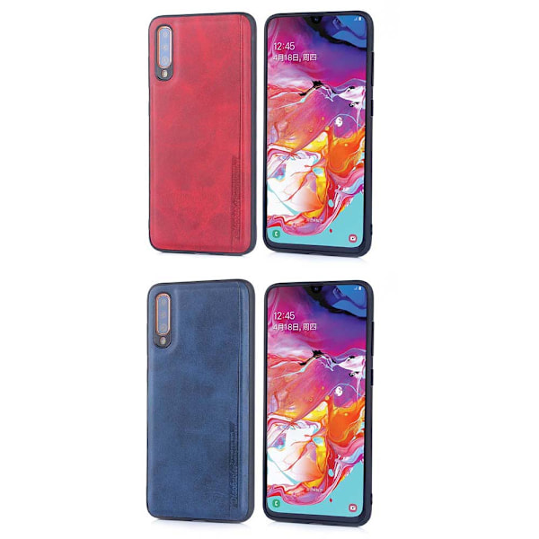 Samsung Galaxy A70 - Robust Skyddsskal Pu-Läder Blå
