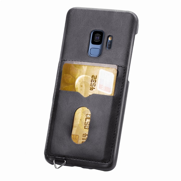 Etui med kortholder - Samsung Galaxy S9 Mörkbrun