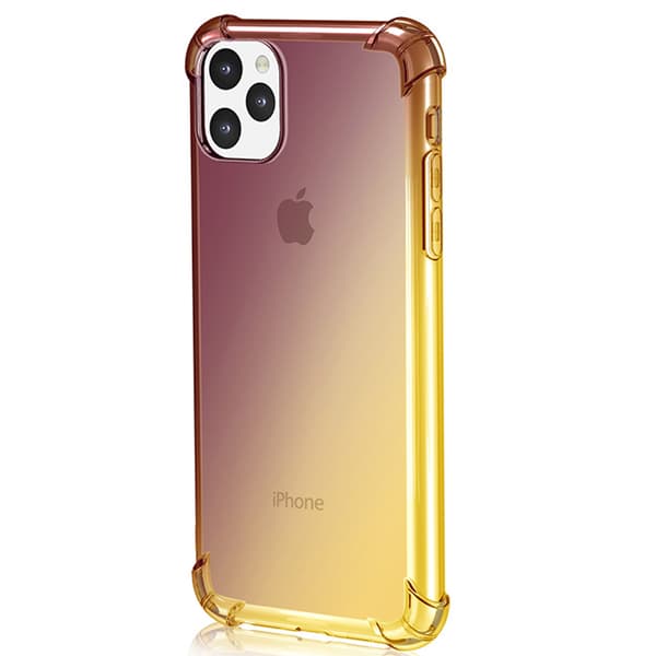 Kraftfullt Skyddande Silikonskal - iPhone 14 Pro Svart/Guld