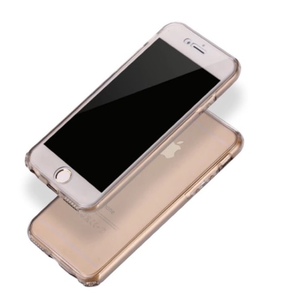 iPhone 6/6S Plus Dobbelt Silikone Cover med TOUCH FUNKTION Svart
