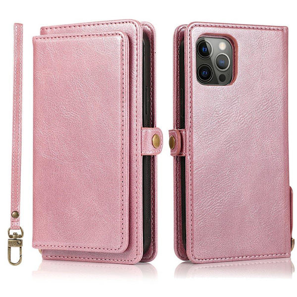 Smidig 2 i 1 Plånboksfodral - iPhone 12 Pro Röd